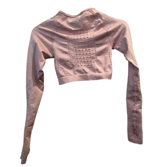 Gymshark Glow taupe Crop workout top size XS - Picture 2 of 9